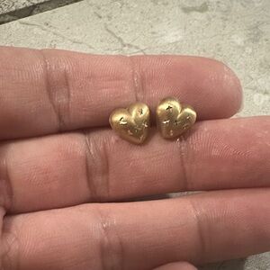 14k Heart Stud Earrings